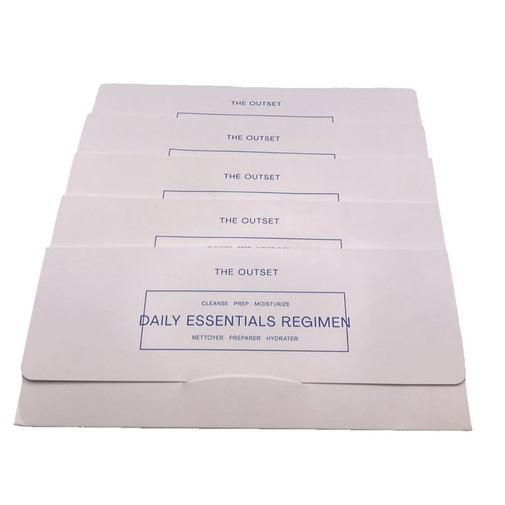 5 Sets The Outset Daily Essentials Regimen Sample Set Cleanser Serum Moisturizer